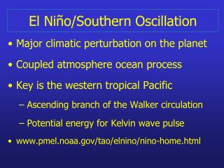 El Niño/Southern Oscillation