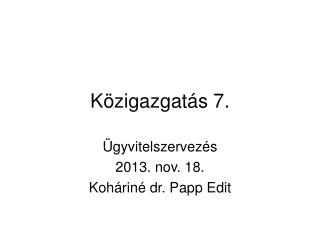 Közigazgatás 7.