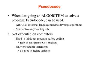 Pseudocode