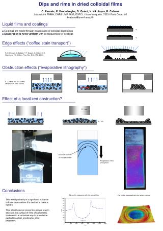 Dips and rims in dried colloidal films