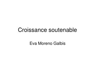 Croissance soutenable