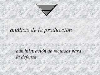 análisis de la producción