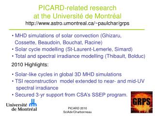 PICARD-related research at the Université de Montréal astro.umontreal/~paulchar/grps