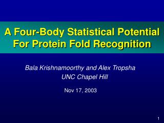 A Four-Body Statistical Potential For Protein Fold Recognition