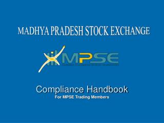 Compliance Handbook For MPSE Trading Members