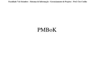 PMBoK