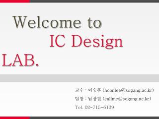 Welcome to IC Design LAB.