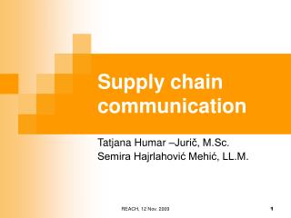 Supply chain communication