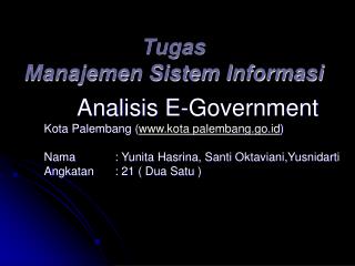 Tugas Manajemen Sistem Informasi