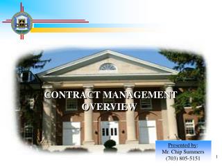 CONTRACT MANAGEMENT OVERVIEW