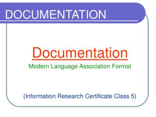 DOCUMENTATION