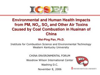Institute for Combustion Science and Environmental Technology Western Kentucky University