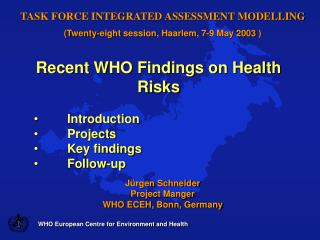 WHO European Centre for Environment and Health