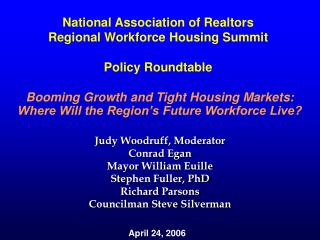 Booming Growth and Tight Housing Markets: Where Will the Region’s Future Workforce Live?