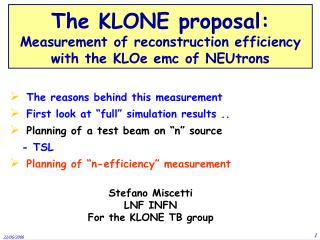 The reasons behind this measurement First look at “full” simulation results ..