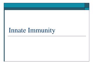 Innate Immunity