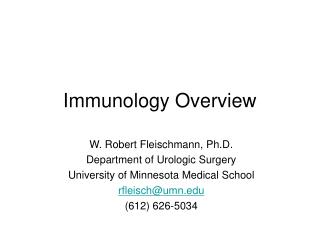 Immunology Overview