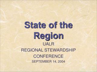 State of the Region