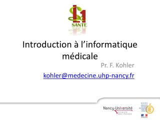 Introduction à l’informatique médicale