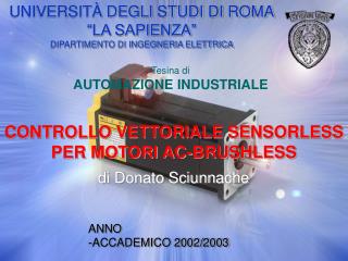 Tesina di AUTOMAZIONE INDUSTRIALE