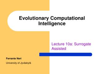 Evolutionary Computational Intelligence
