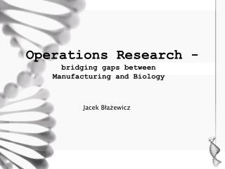 Operations Research -