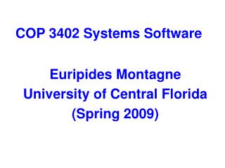 COP 3402 Systems Software