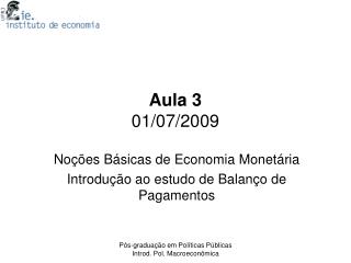 Aula 3 01/07/2009