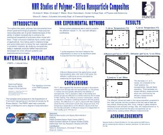 NMR Studies of Polymer - Silica Nanoparticle Composites