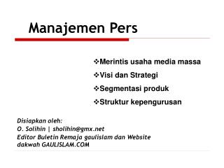 Manajemen Pers