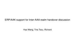 ERP/AAK support for Inter-AAA realm handover discussion