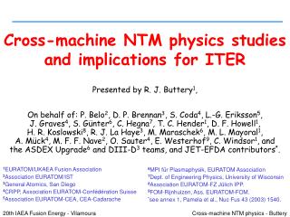 Cross-machine NTM physics studies and implications for ITER