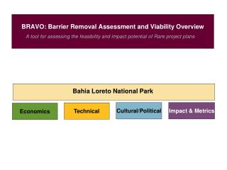 BRAVO: Barrier Removal Assessment and Viability Overview