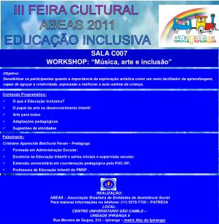 III FEIRA CULTURAL ABEAS 2011 EDUCAÇÃO INCLUSIVA