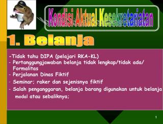Kondisi Aktual Kesekretariatan