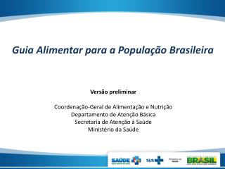 Guia Alimentar para a População Brasileira