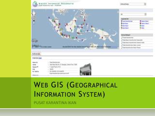 Web GIS (Geographical Information System)