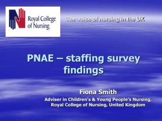 PNAE – staffing survey findings