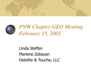 PNW Chapter GEO Meeting February 15, 2001