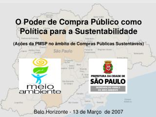 O Poder de Compra Público como Política para a Sustentabilidade