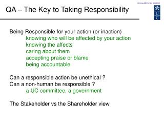 QA – The Key to Taking Responsibility