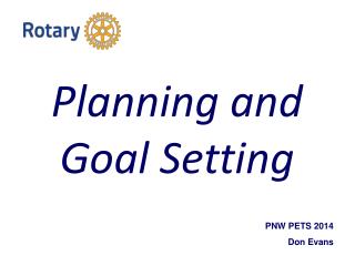 Planning and Goal Setting