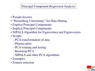 • Pseudo Inverse • “Heisenberg Uncertainty” for Data Mining • Explicit Principal Components