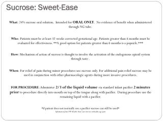 Sucrose: Sweet-Ease