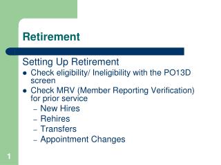 Retirement