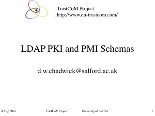 LDAP PKI and PMI Schemas