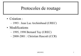 Protocoles de routage