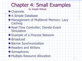 Chapter 4: Small Examples by Joseph Melnyk