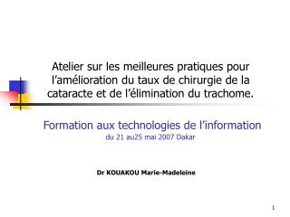 Dr KOUAKOU Marie-Madeleine