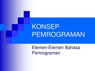 KONSEP PEMROGRAMAN